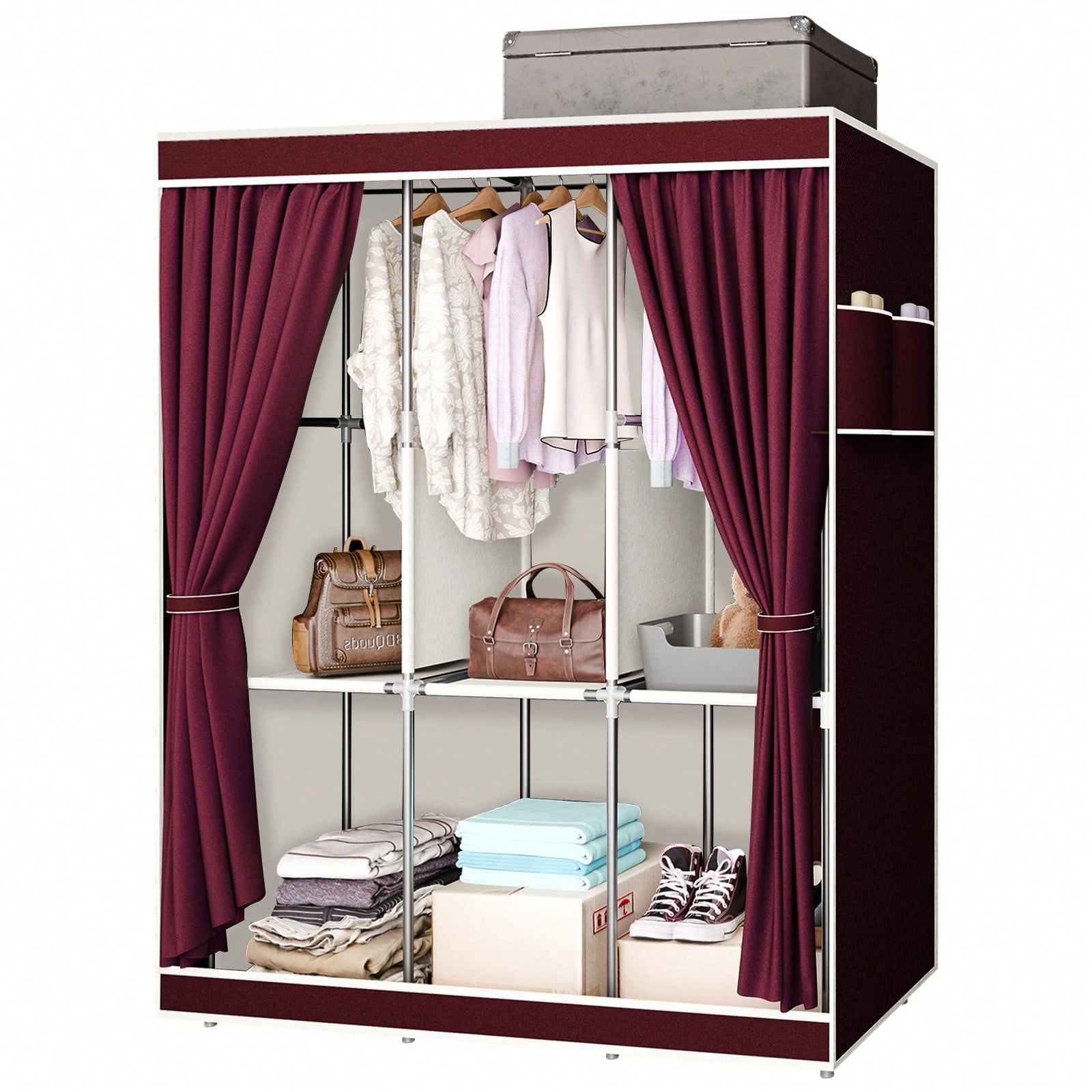 Портативный шкаф-гардероб 65 д – обзор и цена Wardrobe Closet Portable Fabric Cover