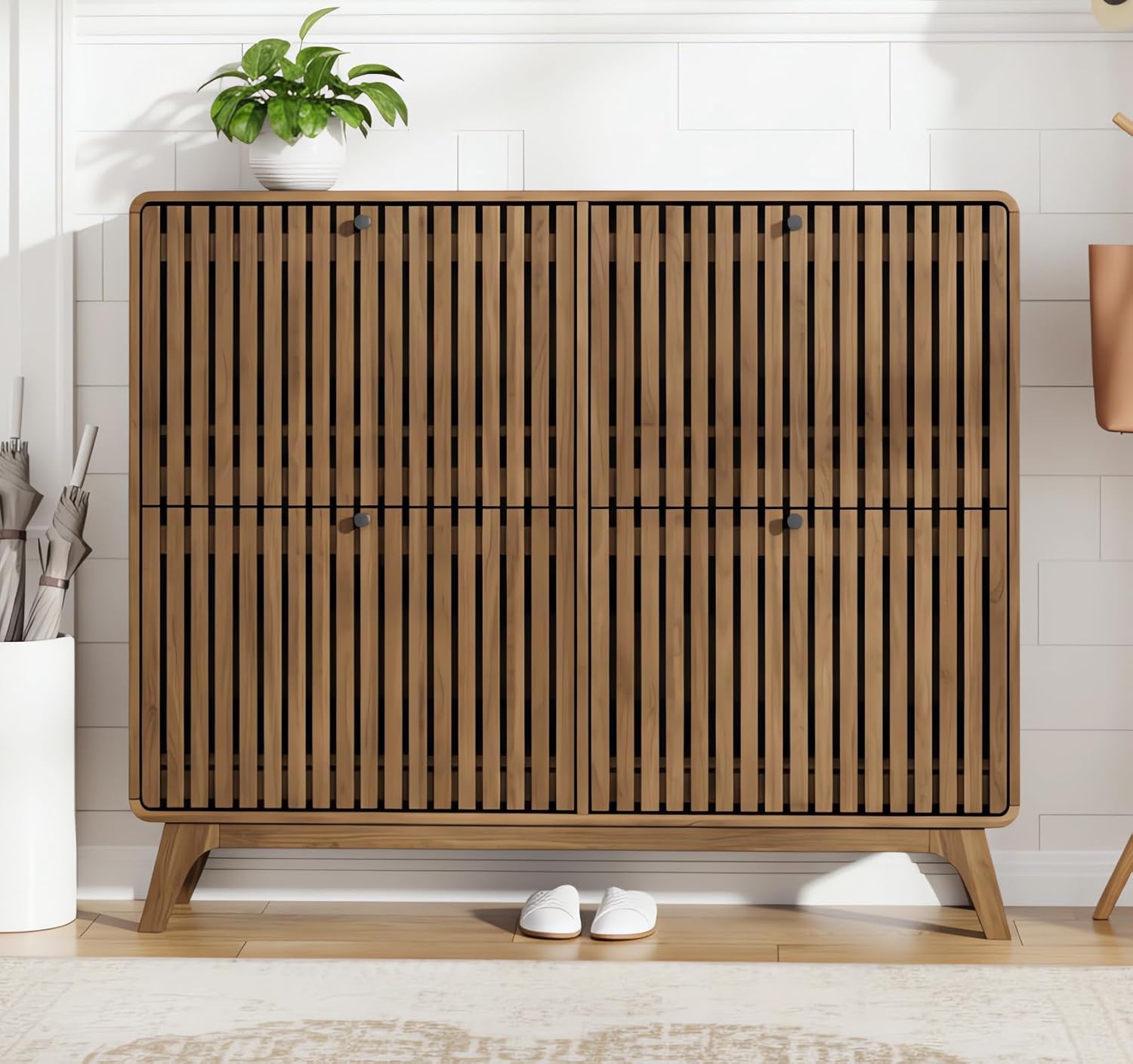 # Большой бамбуковый шкаф для  – обзор и цена Shoe Rack Cabinet Narrow Entryway