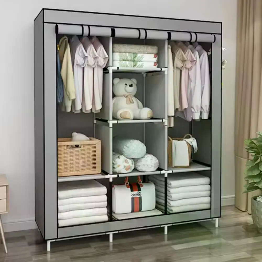 64-дюймовый переносной шкаф из – обзор и цена Wardrobe Closet Portable Fabric Cover