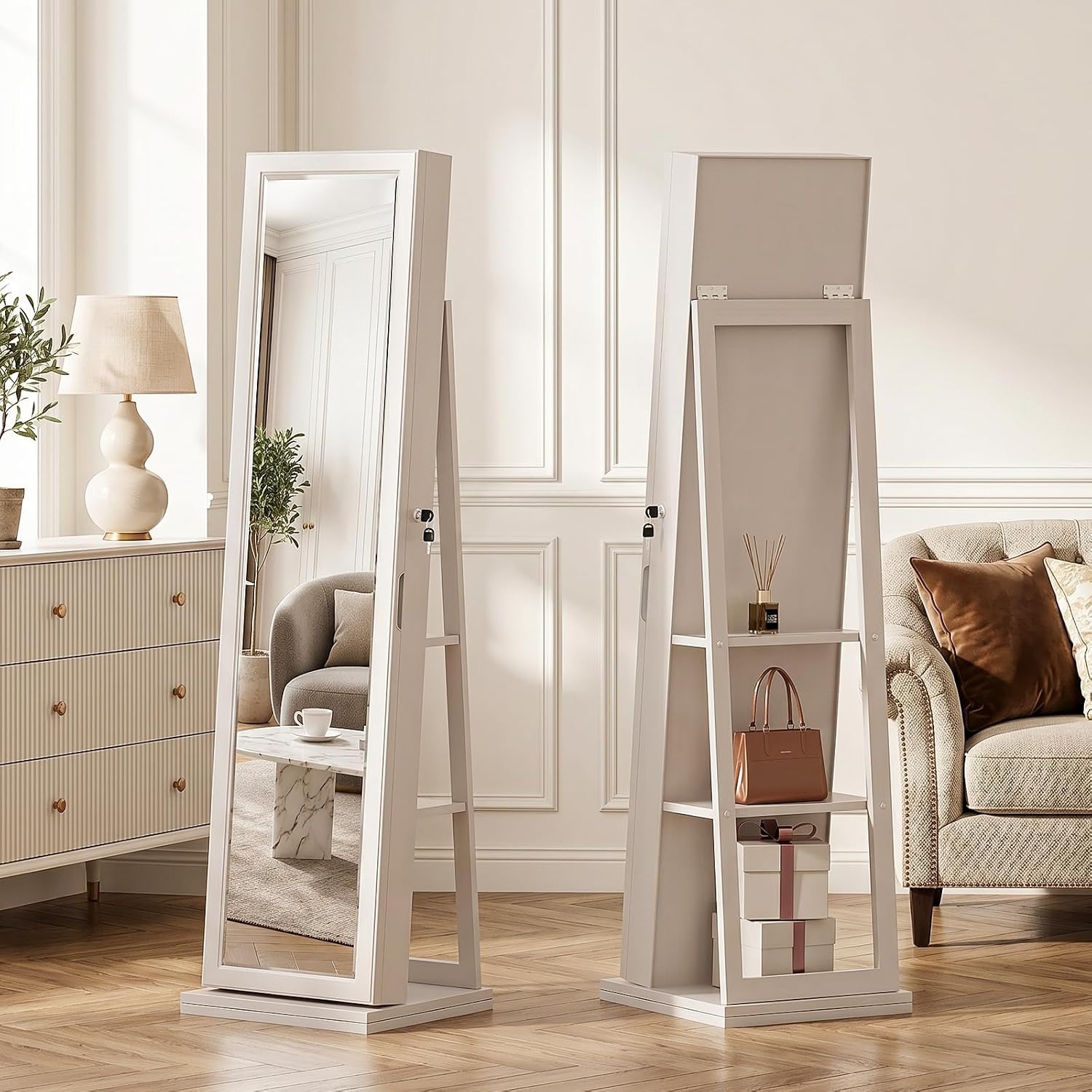 Шкаф для украшений 4-в-1, запи – обзор и цена Full Length Mirror Jewelry Armoire