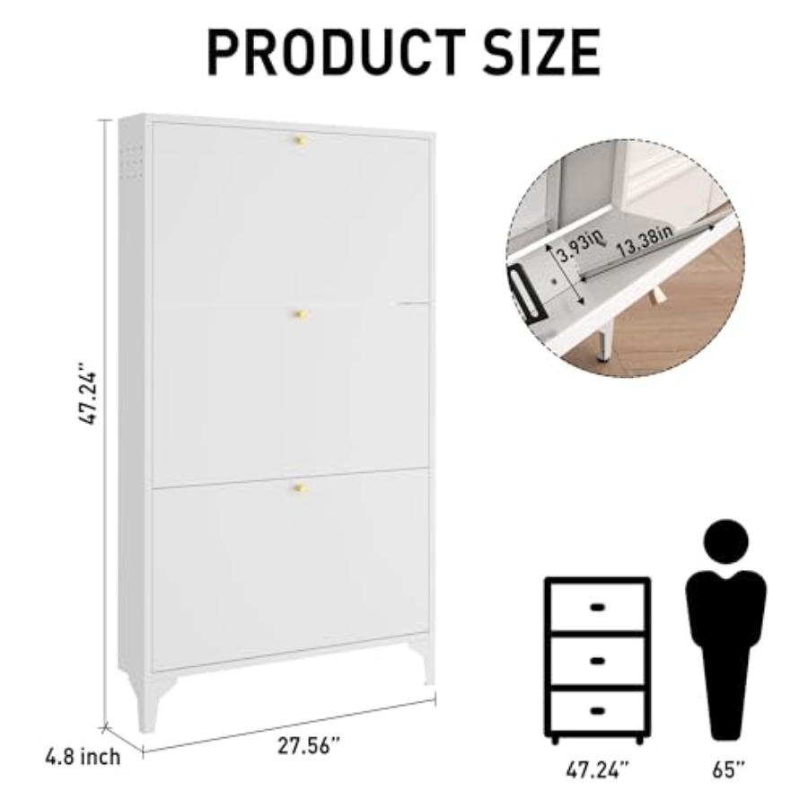 Отдельно стоящий обувной шкаф  – обзор и цена Shoe Rack Cabinet Narrow Entryway